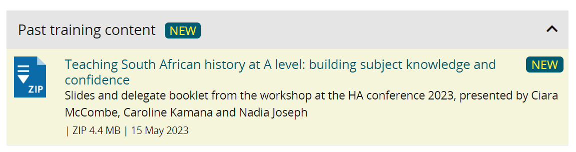 Materials from Friday's #HAConf23 workshop on teaching South African history up on our website - thanks to Ciara, Caroline and Nadia for an excellent session qualifications.pearson.com/en/qualificati… #historyteacher @PentonStreetCML @PearsonHistory