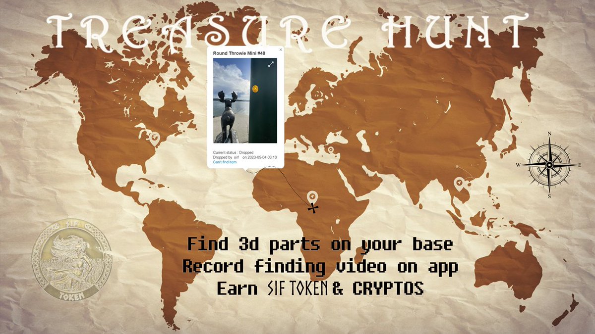 PROJECT 2: TREASURE HUNT Find 3d Things ; You will be able to earn crypto money when you find small 3d things that can be anywhere in the world and upload their video through our application. Especially you will win #siftoken !!!  #crypto #project #treasurehunt