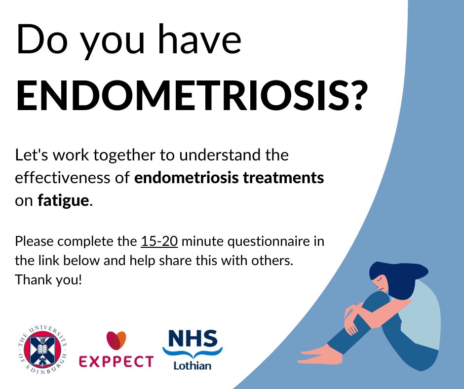 Kevin Kuan (@kevinkuan0707) on Twitter photo Thank you for everyone who has taken part in our study on #endometriosis and #fatigue so far. We will be closing our survey this SUNDAY (May 21). Please like and share! 🎗
Link: corexmsx3mfhpx69skzk.qualtrics.com/jfe/form/SV_3q…
<a href="/BekosChristine/">Christine Bekos</a> <a href="/horne_research/">Andrew Horne</a> <a href="/exppect/">EXPPECT Edinburgh</a> Thank you for everyone who has taken part in our study on #endometriosis and #fatigue so far. We will be closing our survey this SUNDAY (May 21). Please like and share! 🎗
Link: corexmsx3mfhpx69skzk.qualtrics.com/jfe/form/SV_3q…
<a href="/BekosChristine/">Christine Bekos</a> <a href="/horne_research/">Andrew Horne</a> <a href="/exppect/">EXPPECT Edinburgh</a>