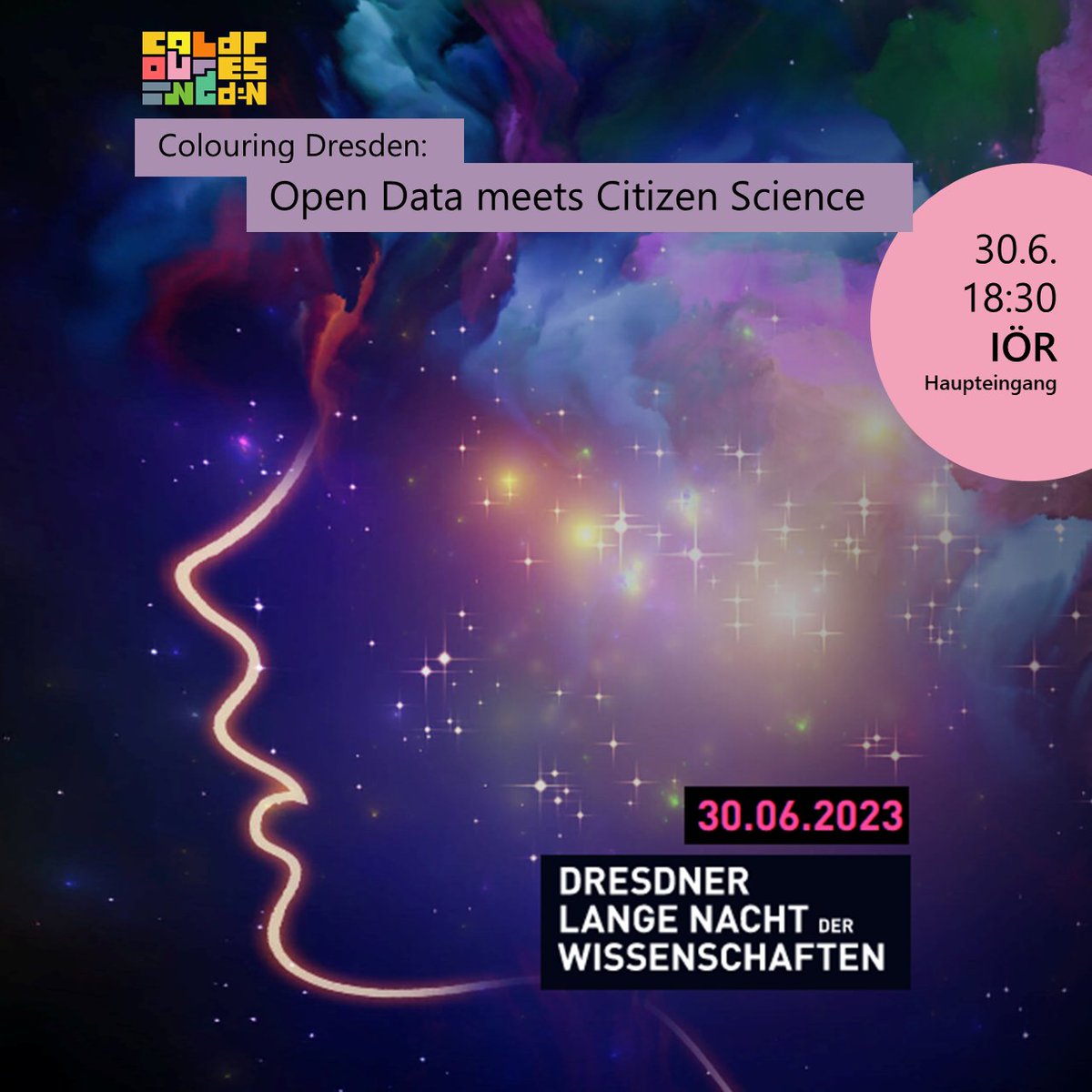 SAVE THE DATE: Kommt zur Langen Nacht der Wissenschaften (#LNDWDD) am 30.6. in Dresden. Bei einem Mapathon könnt ihr unser #CitizenScience Projekt @colouringDD kennenlernen. wissenschaftsnacht-dresden.de/programm/detai…