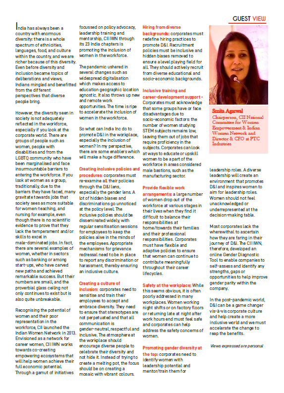 CII Foundation (@ciifoundation) on Twitter photo In the latest issue of CIIF #Perspectives - the #Viewsletter, we look at D&I, and share the views of Venkataraman S V, Co-Chair, <a href="/IndiaBusinessDN/">India Business and Disability Network</a>, MD, ANZ Bengaluru, & <a href="/Smitasatvik/">Smita Vaish Agarwal</a>, Chairperson, CII National Committee for #WomenEmpowerment & <a href="/CII_IWN/">CII Indian Women Network</a>, Director & CFO, <a href="/Ptcil/">PTC Industries</a>. In the latest issue of CIIF #Perspectives - the #Viewsletter, we look at D&I, and share the views of Venkataraman S V, Co-Chair, <a href="/IndiaBusinessDN/">India Business and Disability Network</a>, MD, ANZ Bengaluru, & <a href="/Smitasatvik/">Smita Vaish Agarwal</a>, Chairperson, CII National Committee for #WomenEmpowerment & <a href="/CII_IWN/">CII Indian Women Network</a>, Director & CFO, <a href="/Ptcil/">PTC Industries</a>.
