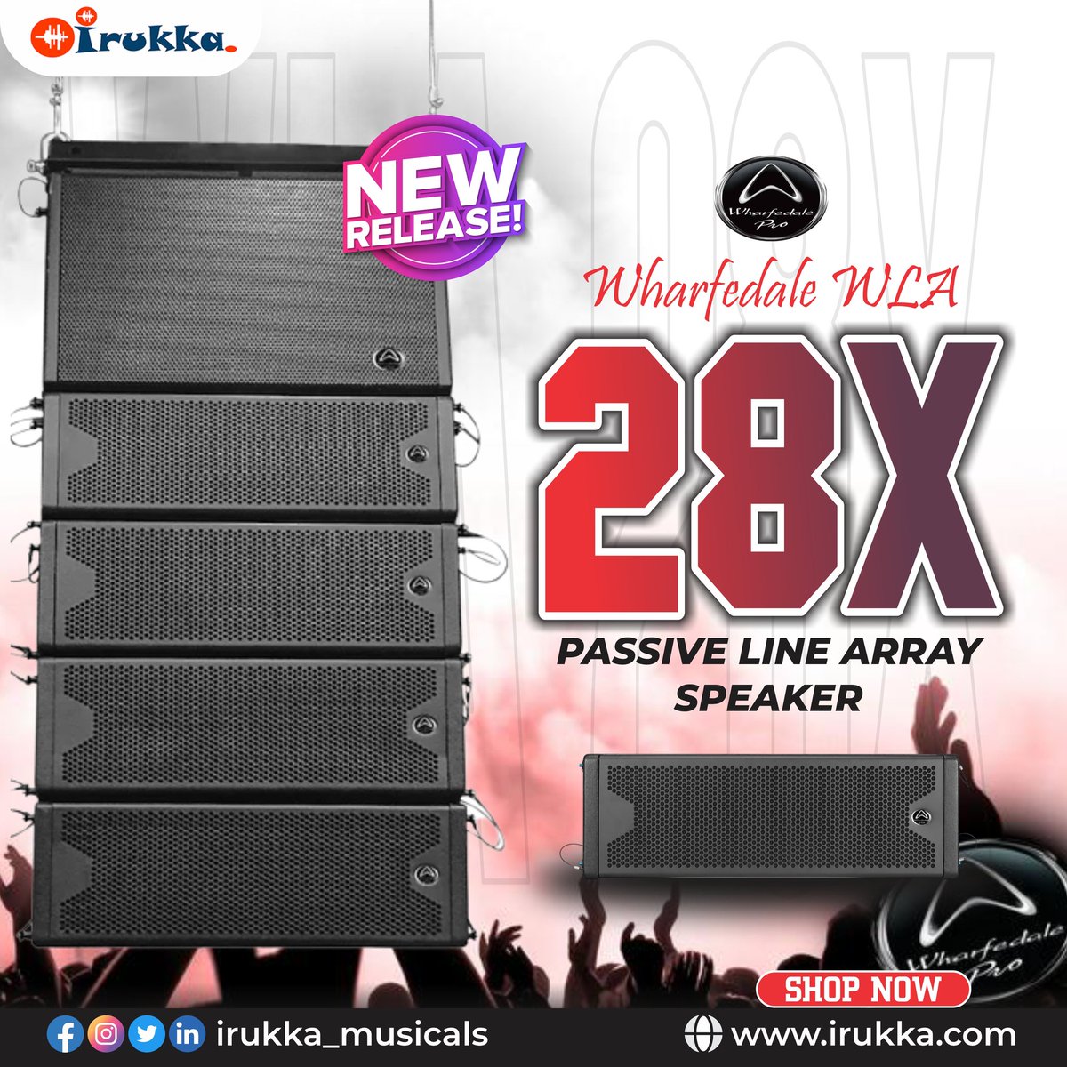 Do you Know?
The #WLA28X line array system is very #versatile and can withstand rough use. 
This makes the system excellent both for #rental, #concert touring and permanent #installations. 

Remember, our dms are opened 24/7 to take your inquiries and orders.

#irukka #Linearray