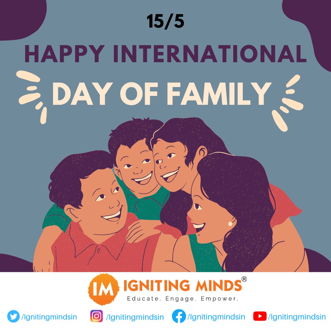 ignitingmindsog's tweet photo. Embracing love, unity, & connection on the #InternationalDayOfFamily Celebrating the profound bond & diversity that families bring to our lives. Head out to the link in bio to check out our latest blog :)
#InternationalDayOfFamily #FamilyLove #VasudhaikaKutumbakam #TheWorldIsOne https://t.co/WJIUr0fdKr