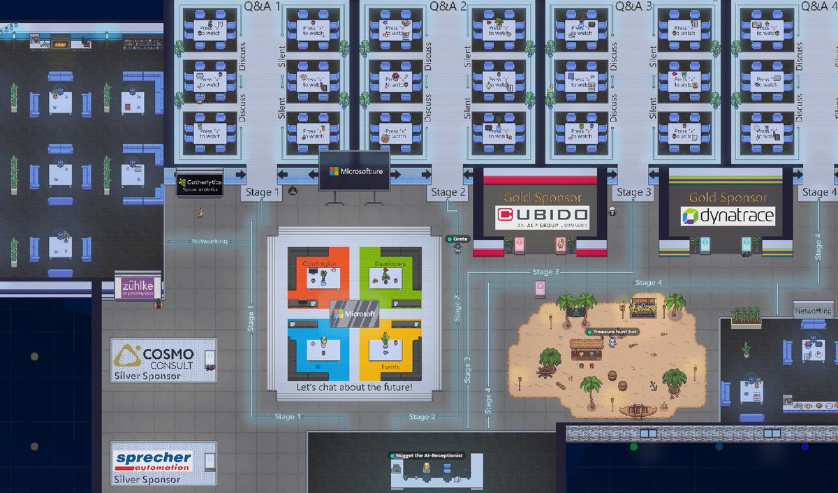 We had a great time working on this space for you and helping with the event! We're very proud of the outcome and excited to work on any future events!
#globalazure #gather #metaverse <a href="/gather_town/">Gather 🍇</a>