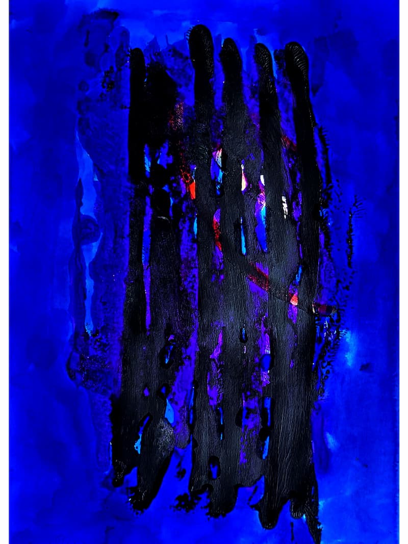 NeunionThe's tweet photo. Take a look at our #neunion art gallery👩‍🎨: https://t.co/MKKbNQddE7  
With every purchase, 10% will be distributed to our charity projects. 💯% transparent.
Help with art!
Todays painting has been made by the amazing artist Heinrich Josef Mess and is named "Blue Blackstripe ... https://t.co/t0WO6z9Gry