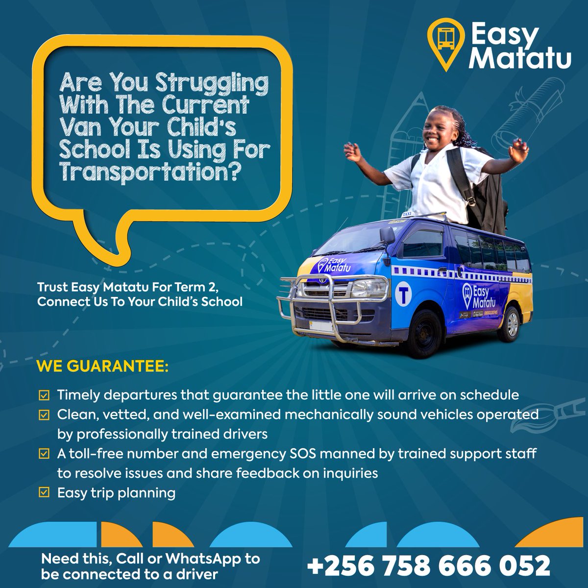 Take the stress out of transporting your child to and from school. Fill in this form forms.gle/4iCd96G9ErWbUs… and we shall reach out.