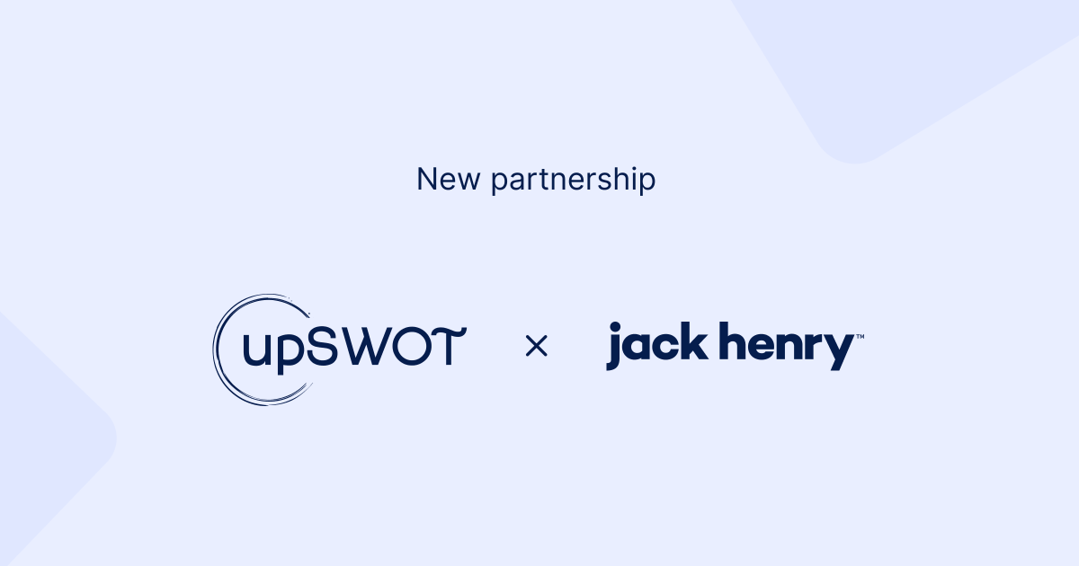 #upswotpartnerships 

We are proud to announce that the upSWOT business insights components are now accessible through the Jack Henry digital banking platform.

Press release:
lnkd.in/g4kd5VCA