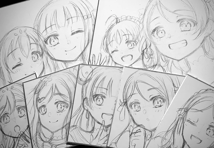 沼ラブ用の色紙作業中です🐬
沼津開催だからやっぱりAqours☺️🌊 
