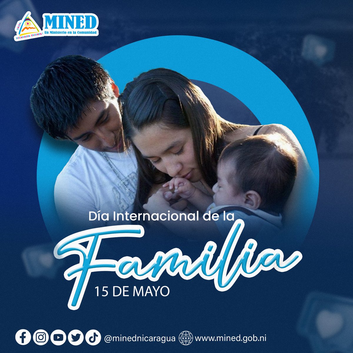 minednicaragua's tweet photo. 15 de mayo | Día Internacional de la Familia 👨‍👩‍👦

¡Las familias unidas construyen paz! 🕊 https://t.co/U8R0xhcS1B