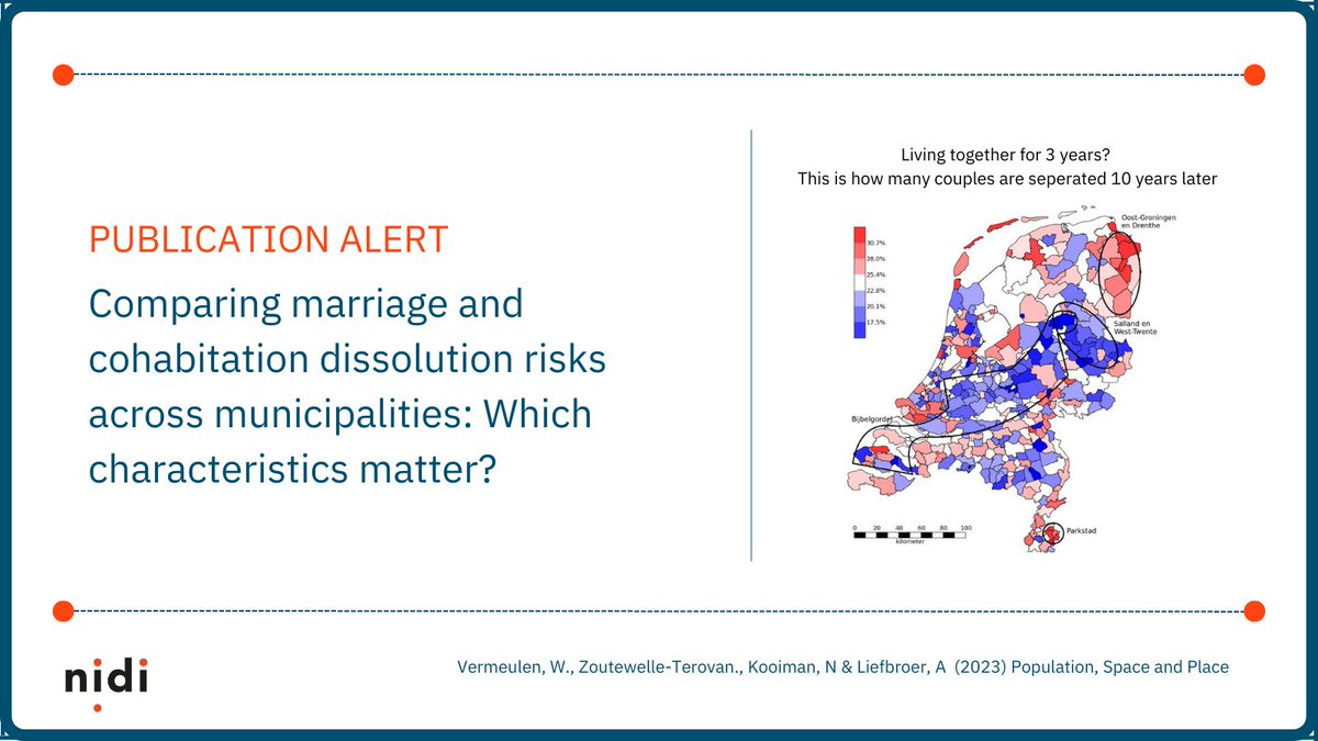 NIDI_KNAW's tweet image. In some areas of the Netherlands #partners are more likely to #separate. In their latest publication, @wrjvermeulen and colleagues show that these areas are defined by many factors. Curious which ones? Check onlinelibrary.wiley.com/doi/full/10.10…