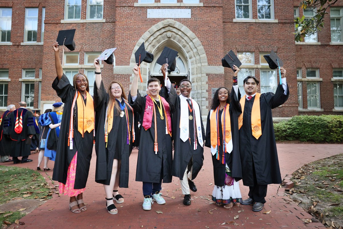 MercerYou's tweet photo. Graduating students from our Macon campus participated in the Baccalaureate service last night, and they'll conclude their Mercer educational journeys this morning during commencement at Five Star Stadium. #Mercer2023 #ClassOf2023 https://t.co/90IgscUjd0