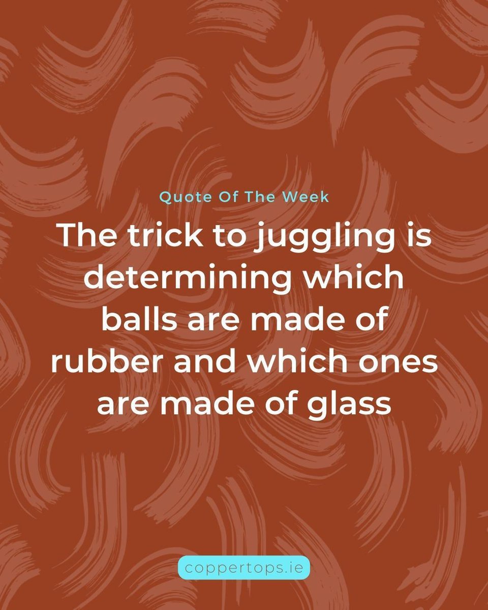 coppertopsbiz's tweet photo. "The trick to juggling is determining which balls are made of rubber and which ones are made of glass"
To stop feeling like a juggler with your digital marketing, check out tomorrow's edition of the #CopperMail Subscribe here: https://t.co/bKJfTgpwWp
#DigitalMarketing https://t.co/2Ku03Bnqeq