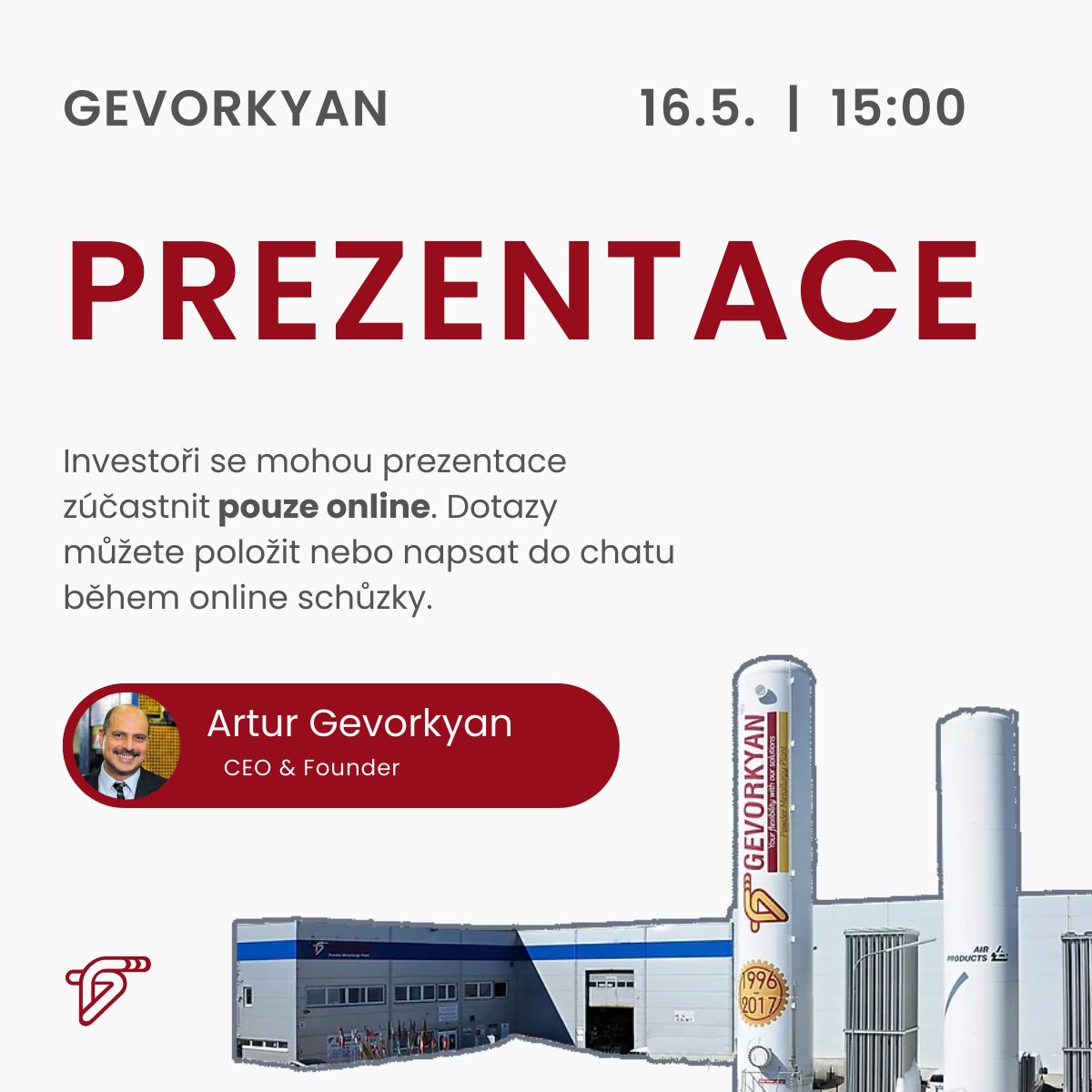 GEVORKYAN__'s tweet image. Srdečně Vás zveme na Jarní START Day pořádaný   Prague Stock Exchange! Na poslední místa se lze přihlásit zde: lnkd.in/e38eXmNE
Samotnou prezentaci můžete najít také na našich webových stránkách: lnkd.in/eSk3Egx3 
#powdermetallurgy #burza #shares #investing