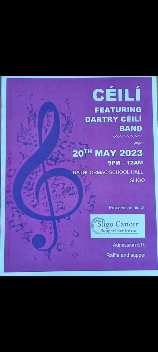 Save the date!! <a href="/drumclifferathc/">Drumcl/RathcTidyTown</a> <a href="/ColemanCentre/">Coleman Music Centre</a> <a href="/SligosBuzzin/">Sligo'sBuzzin</a> <a href="/sligohub1/">Sligo Hub</a> <a href="/magnumlady/">Val 📷</a>