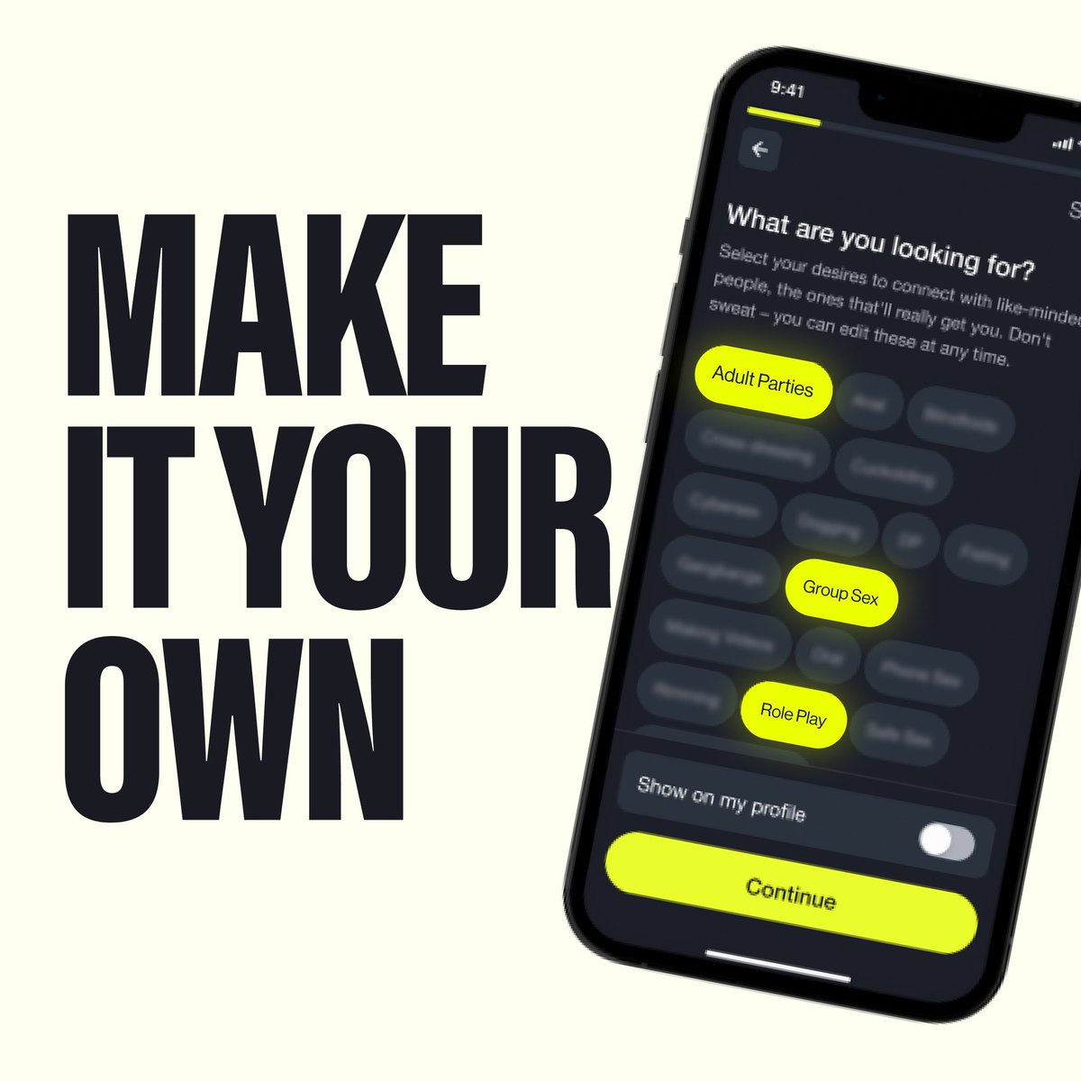 _PineappleApp's tweet photo. On our app you will be able to search and filter other users by shared kinks.
So  you'll be able to find exactly what you're looking for quicker than the crack of a whip.

 #SwingWithPineapple #SwingTok #SwingersLifestyle #OpenRelationshipCoach #SwingingLifestyle #CoupleCoaching https://t.co/8KUHfP69kz