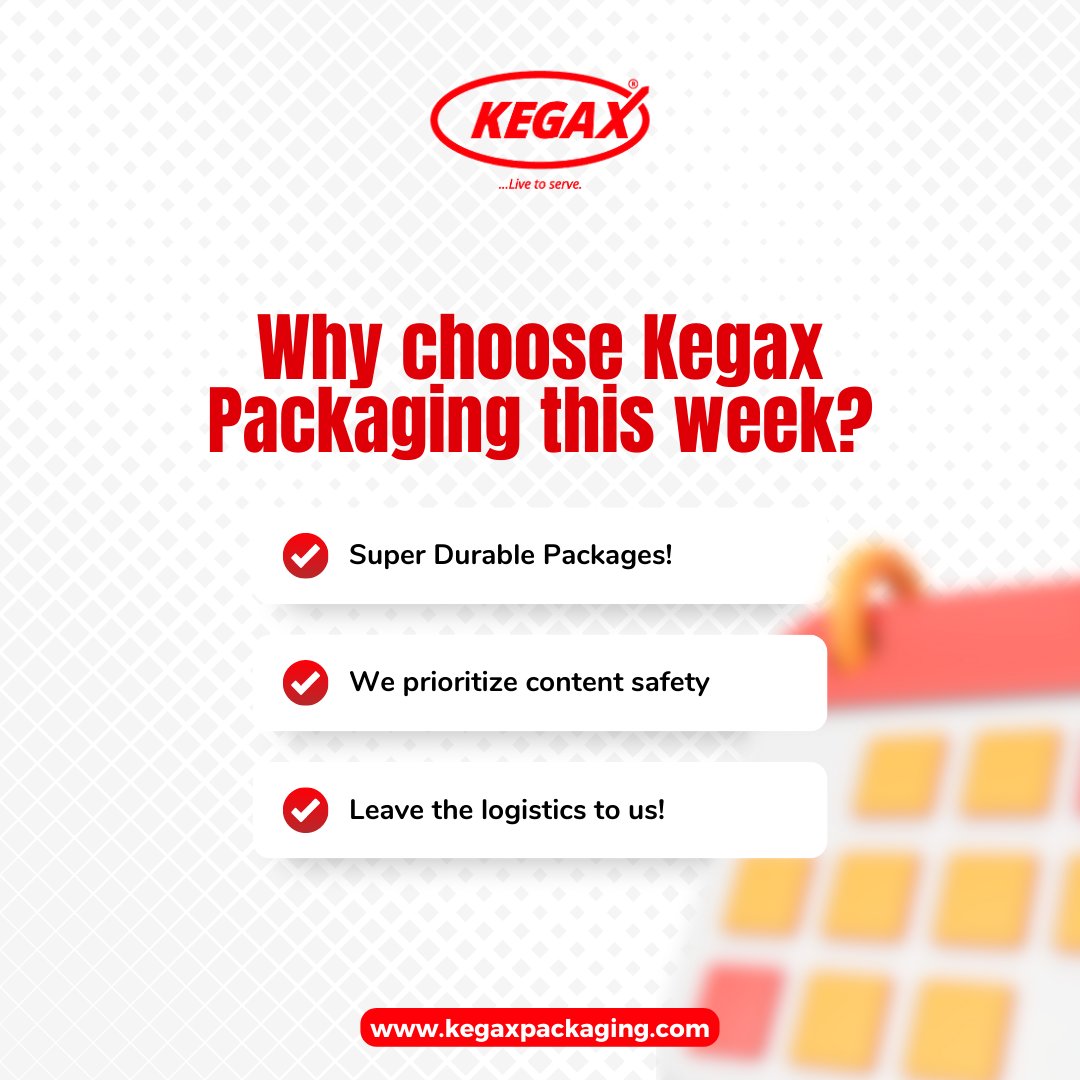 Don't wait till you are told!

Kegax Packaging is here to meet your packaging needs!

Click the link in our bio to learn more.