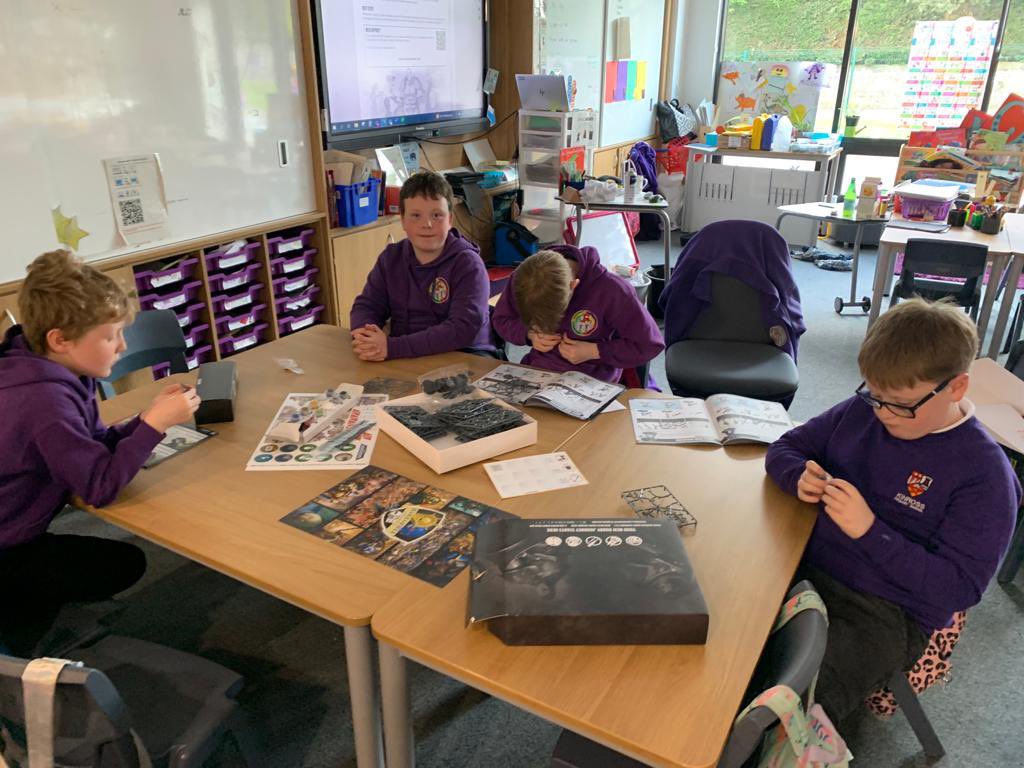 KinrossPrimaryS's tweet photo. Lots of excitement today for the first meeting of the P6 Warhammer club. #SLLW https://t.co/0H7VJwiOSi