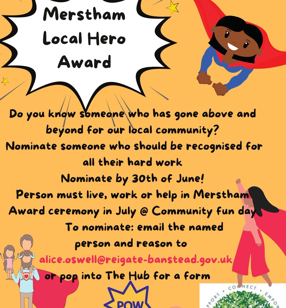 Sometimes the people who go above and beyond for others don't always get the credit they deserve.

Know someone who fits the bill? Get your vote in.

#localheroes #VolunteerLed #loveyourcommunity #merstham
