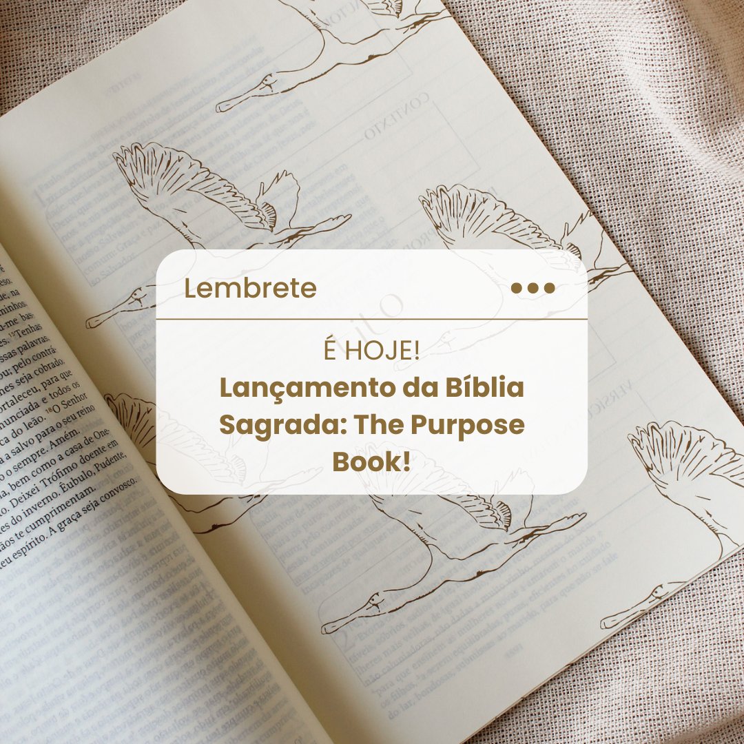 purposepaper_'s tweet image. É HOJE, LEITORES DA PALAVRA!
Lançamento da Bíblia Sagrada da PP e abertura da Pré-venda🤩
Esteja conosco às 20h na live em nosso Instagram e confira todos os detalhes 💫
Quem aqui tá ansiosooooooo?