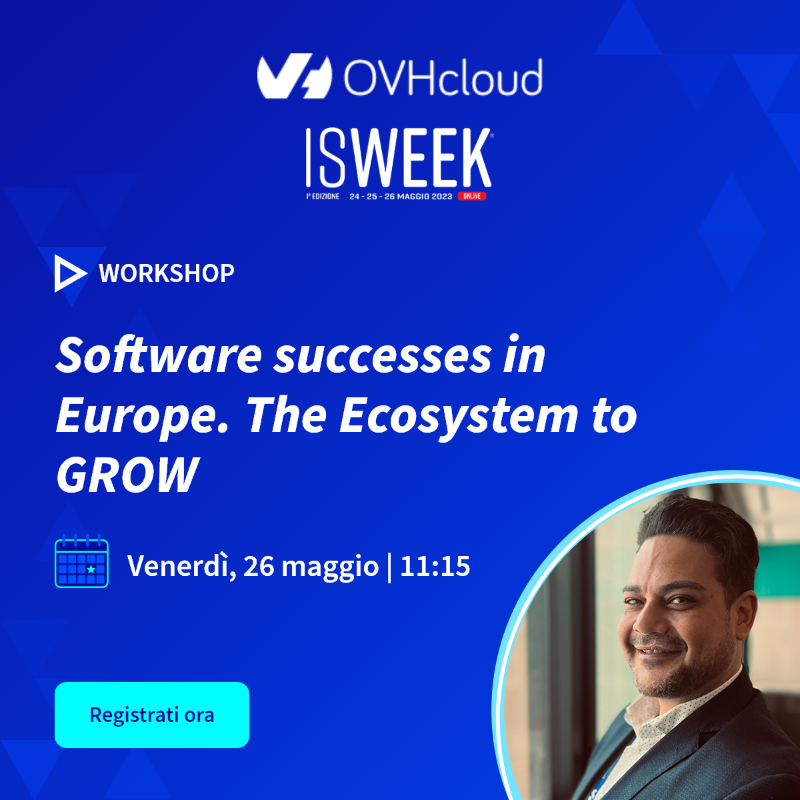 OVHcloud_IT's tweet photo. 📅 Venerdì 26 maggio, alle 11:15, OVHcloud, sponsor ufficiale della I edizione dell’#ISWEEK, organizza il #WorkshopOnline: “Software successes in Europe. The Ecosystem to GROW" insieme a @SercoGroup e @ilovepdf_com.
💡 Non perdertelo, iscriviti ora! ⤵️
#OpenTrustedCloud