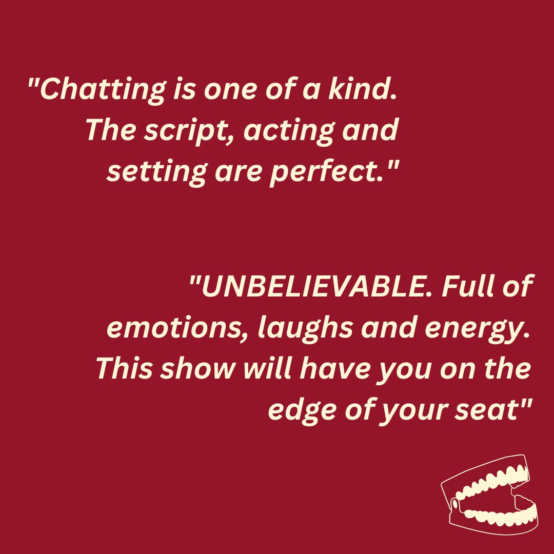 We opened our show yesterday!! ⭐️⭐️⭐️⭐️⭐️

Here's just a couple of the many lovely comments shared about the show, with more to come.

Seriously, you won't want to miss this. Grab tickets to this evening's performance at Hen &amp; Chickens: 
unrestrictedview.co.uk/chatting/