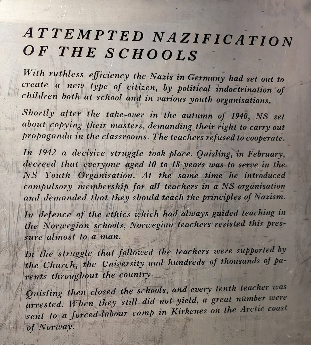 PFF_Neil's tweet image. Unbelievably inspirational (from the Resistance Museum in Oslo)