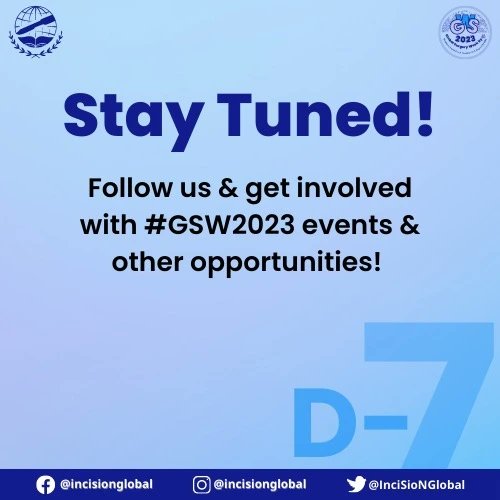 We will be celebrating Global Surgery Week from May 22nd till May 28th. Stay tuned for all the updates! Only 7 more days to go!! #GlobalSurgeryDay2023 #GlobalSurgery #WHA68.15 #GlobalSurgery&WHA68.15 #TheFutureofTheOR