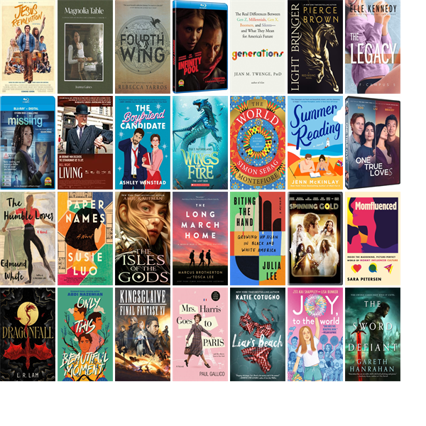 This week the Calvert Library has 80 new books and ten new movies.  New items include Jesus Revolution, Fourth Wing, Infinity Pool, Generations, Light Bringer, The Legacy, Missing, Living, The Boyfriend Candidate, Wings of Fire Book Two, and The World. wowbrary.org/nu.aspx?p=2779…