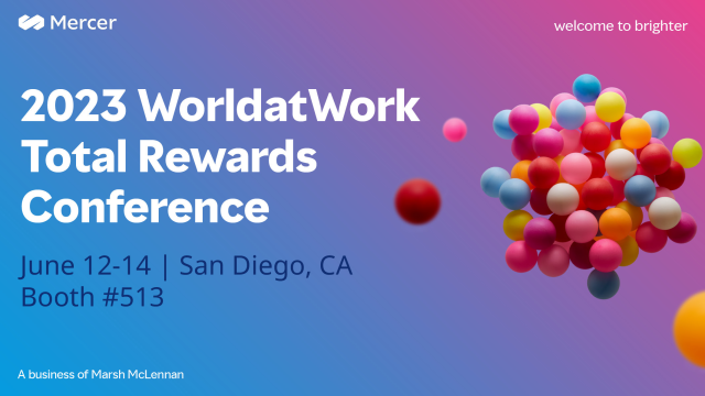 We’re excited to be at the 2023 @WorldatWork Total Rewards Conference. Stop by our booth #513 to hear the latest on #TotalRewards23, executive #compensation, skills, #talent management, modernizing your #EmployeeExperience, and more! #HR #WorldatWork bit.ly/3Ms19yQ