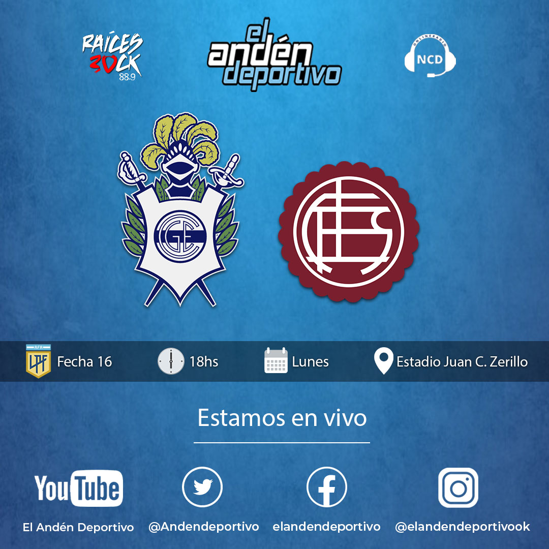 Sumate a la transmisión #GELP  #calanus  por nuestro canal de Youtube y por <a href="/fmraicesrock/">FM Raíces Rock</a> #ncdradio  #Fecha16   #LPF