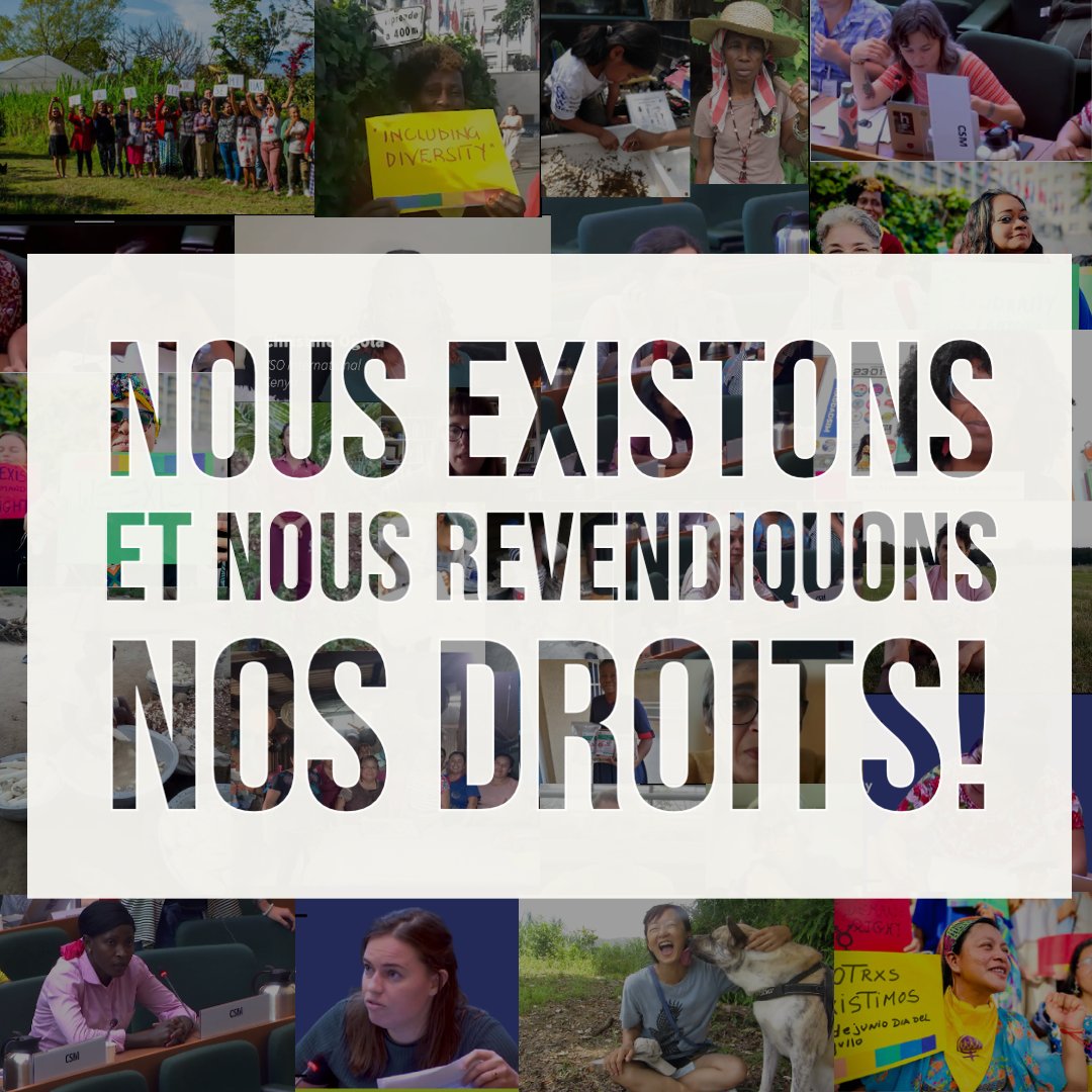 FIANColombia's tweet image. #CFSGender #WeExist #Existimos | 
La igualdad de género y el empoderamiento de las mujeres y las niñas son esenciales para la reducción de la pobreza, el crecimiento económico, el bienestar social, la utilización y la gestión sostenibles de los recursos naturales.