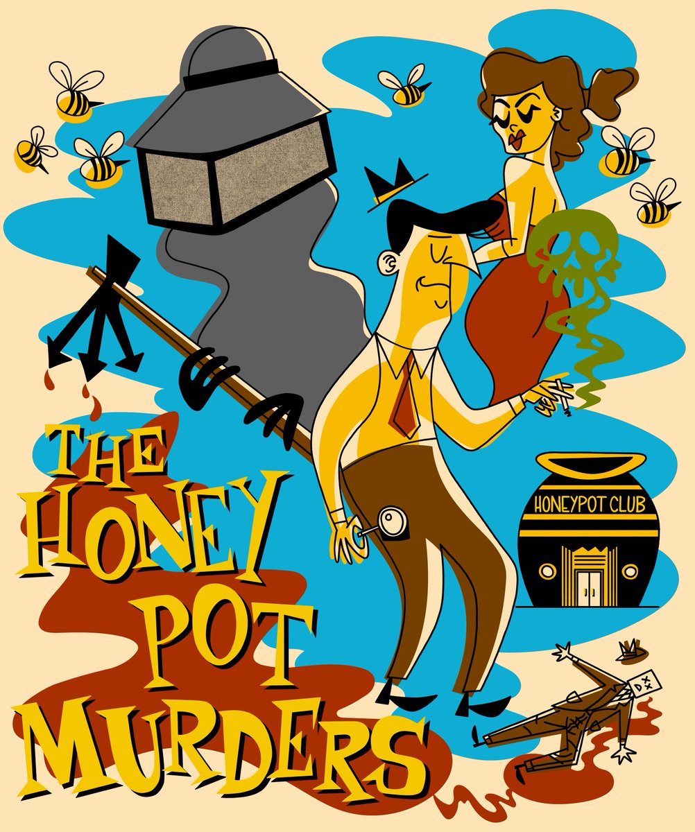 AndrewWriterGuy's tweet photo. My new game The Honeypot Murders is now up on steam! Cool retro art style, fun puzzles, weird and wild characters to meet. Check out the trailer and wishlist if you like it.
https://t.co/n0yZtPm2XV

#gaming #gamedev #indiegame https://t.co/4lftz69NH4
