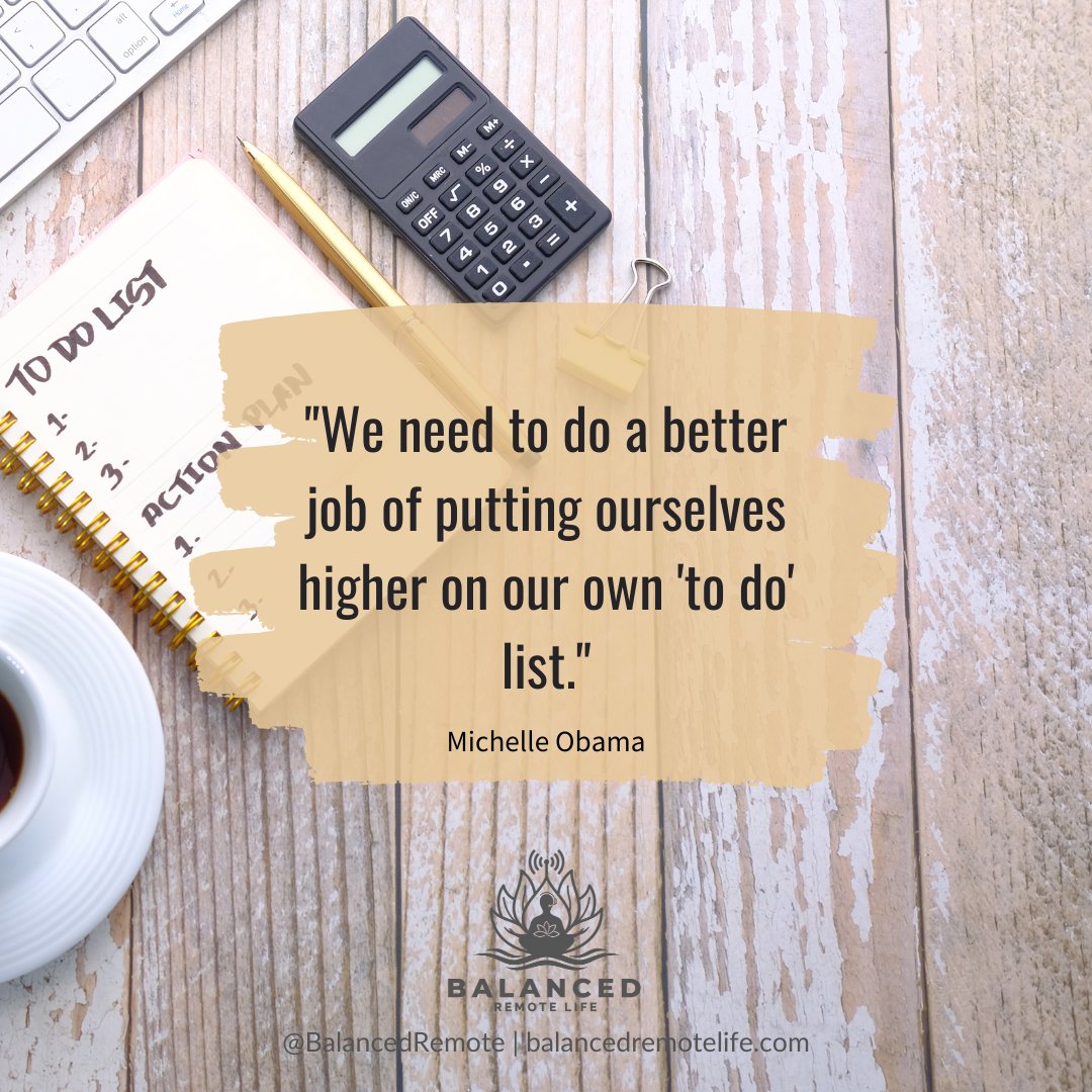 BalancedRemote's tweet image. Prioritize yourself. What's your favorite work-from-home perk? #SelfCare #WorkLifeBalance #RemoteWork #MichelleObama #ToDoList #Priorities #PersonalGrowth #SelfLove #Inspiration #Motivation @MichelleObama