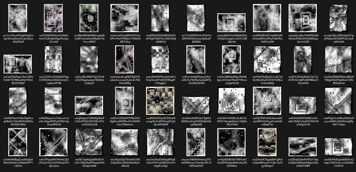 I think I'm finally there, here are 40 renders in a row🧐
Next week on fxhash🥳

#nft #CleanNFT #generativeart #p5js #tezos #tezosart #purecode #fxhash #NFT #NFTCommunity #nftcollectors #WIP