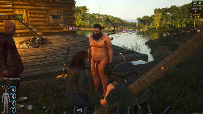 1 pic. Funny moments from my @ScumGame stream last night! We ran into this naked guy who ended up feeding