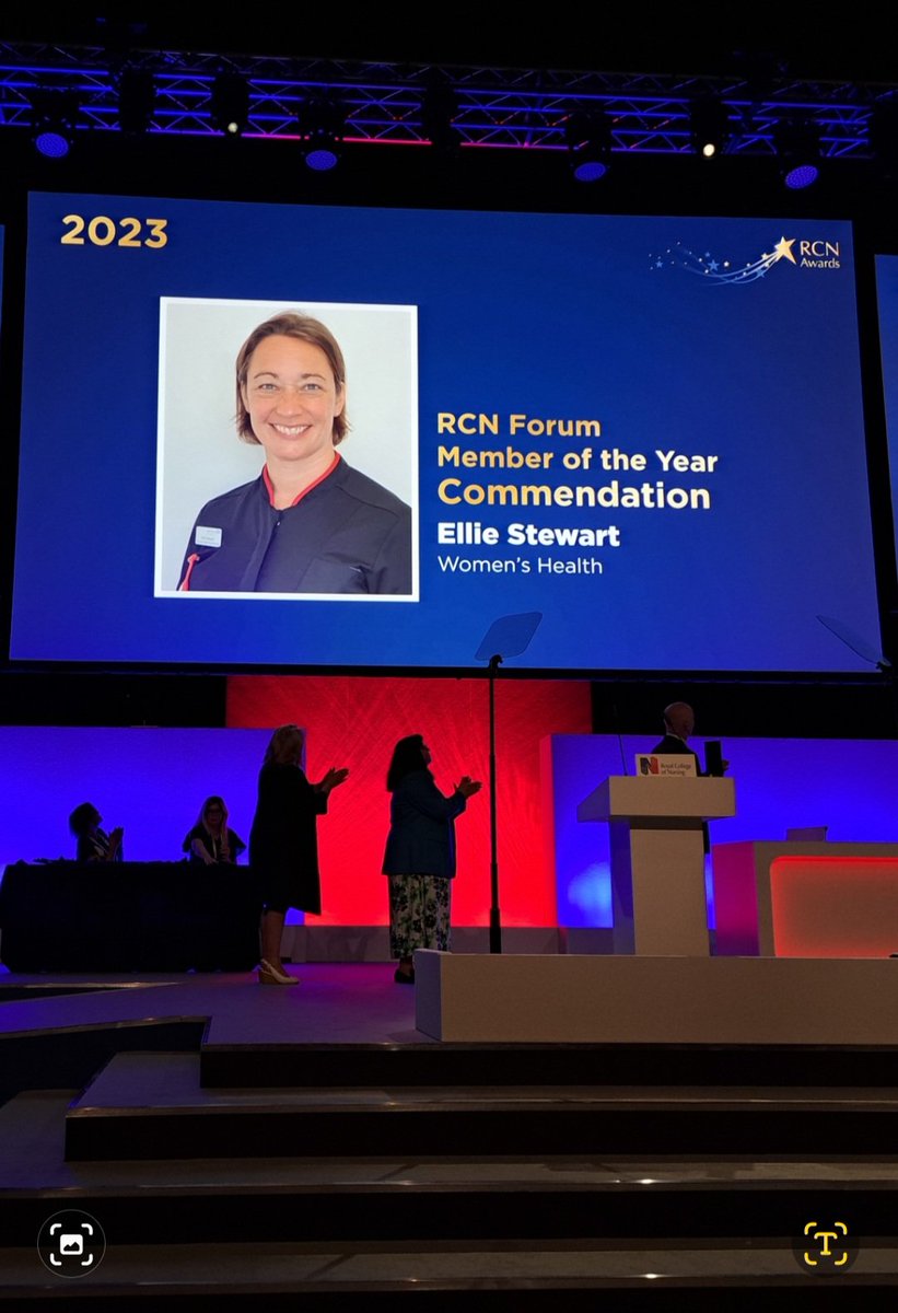 Very honoured to receive a commendation for RCN Forum Member of the year at the RCN Conference last night @RCNWomensHealth @theRCN @WestSuffolkNHS #RCN23 #veryproud