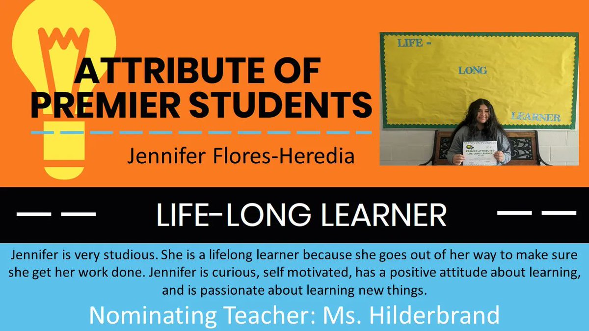 Congratulations to our final group of 8th grade students who were chosen by their teachers for best exhibiting the qualities of the <a href="/AikenPublicSch/">AikenCoPublicSchools</a> Premier Attribute Life-Long Learner! #WolverineWow #NEMSmagic