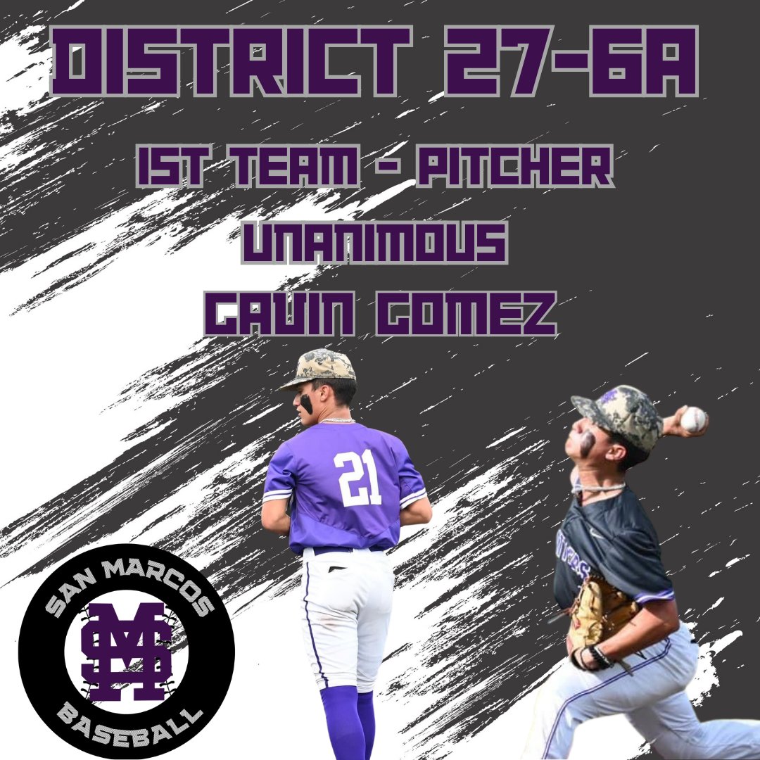 Coach Cogdill (@coachcogdill) on Twitter photo Rattler 27-6A All District Honors:
1st Team Pitcher Unanimous- Gavin Gomez <a href="/GavinGomez18/">Gavin Gomez</a> Rattler 27-6A All District Honors:
1st Team Pitcher Unanimous- Gavin Gomez <a href="/GavinGomez18/">Gavin Gomez</a>