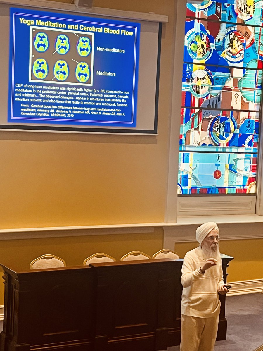 Really interesting presentation in RCSI this evening with Dr Sat Bir Khalsa from Harvard Medical School sharing evidence based research on the impact of yoga on our wellbeing ⁦@RCSI_PosHealth⁩
