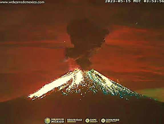 webcamsdemexico's tweet photo. 🌋 Explosión del #Volcán #Popocatépetl a las 03:53 hrs. 
Vista: #Tianguismanalco, #Puebla. 
🚦 Alerta Volcánica: #AmarilloFase2.
🚷 NO arriesgues tu vida ni la de los rescatistas.
Respeta el radio de exclusión de 12 km.
Vía #CENAPRED @CNPC_MX.
https://t.co/mxKL6qxXL8 https://t.co/fZyxm3ea2L
