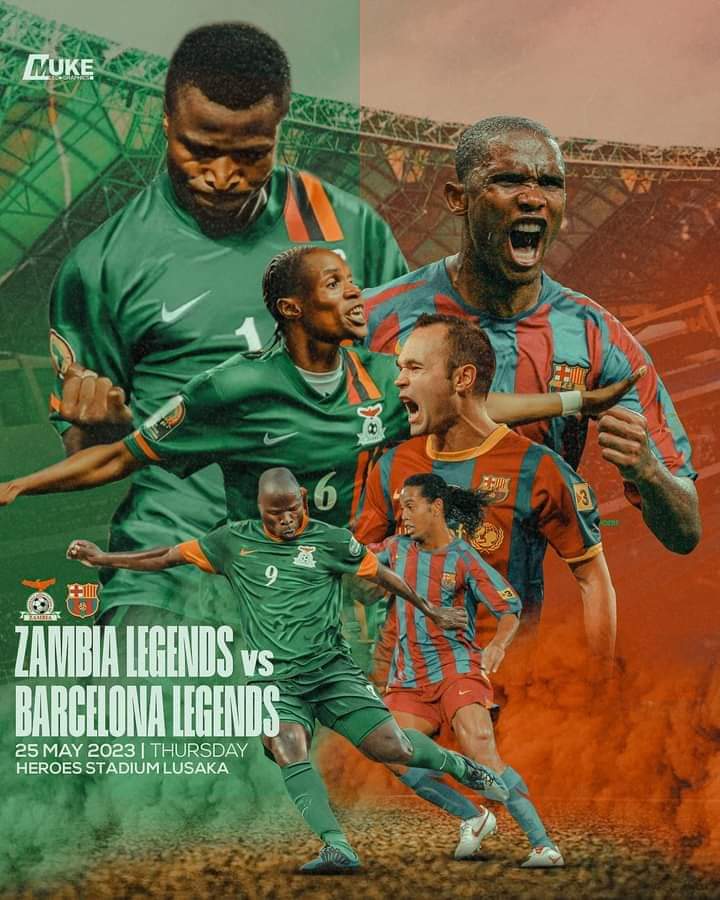The Ministry Of Tourism is delighted to partner with the Ministry of Youth, Sports and Arts in bringing the Barcelona Legend vs Zambia 2012 Legends.

In the words of Sampa the Great, 'It's not all about taking Zambia kuchalo, but also bringing kuchalo to Zambia.'