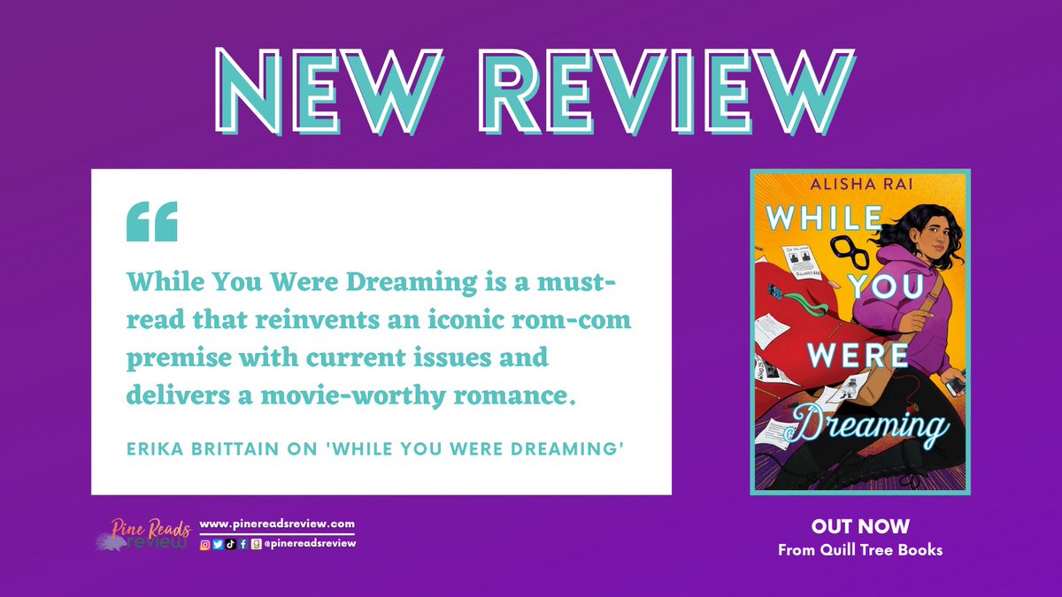 @AlishaRai 's debut, WHILE YOU WERE DREAMING, tells the story of teen Sonia and how she manages to save the life of her forever crush, James Cooper. This is a beautiful rom-com you won't want to miss, and you can read our full review here: bit.ly/3I86uc7 🦸🏽‍♀️