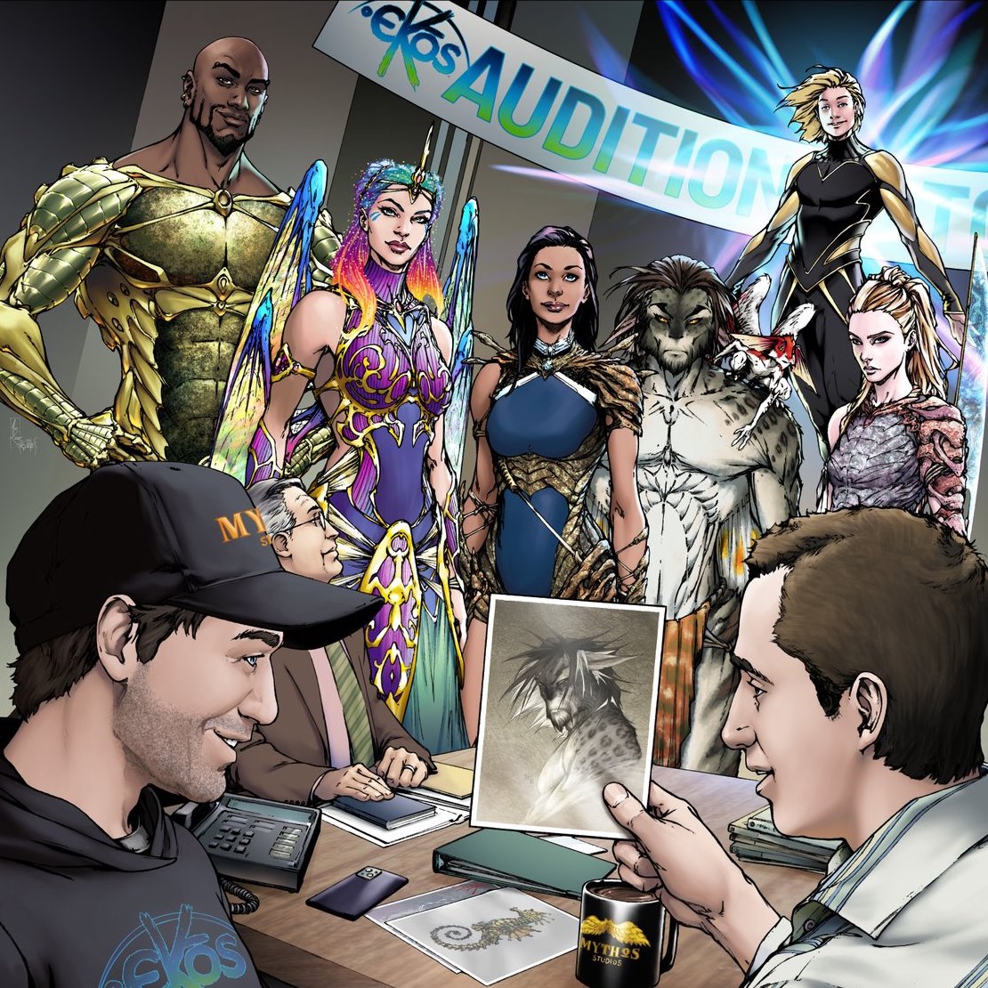 The Marvel Auditions picture, featuring our Founder David, was originally created by Marvel in 2007. This was before the Marvel Cinematic Universe even existed.

It was recreated for our new Ekos Universe and shared in our recent The Hollywood Reporter feature. 

We love to see
