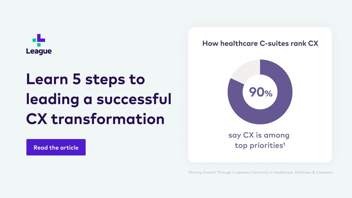 With CX top of mind for healthcare C-suites, now is the time to build a strategy and undertake #CXtransformation. Here is how #healthplan and #healthsystem executives can turn that vision into reality ➡️ bit.ly/423s1L5

#HealthcareCX #HealthcareLeadership