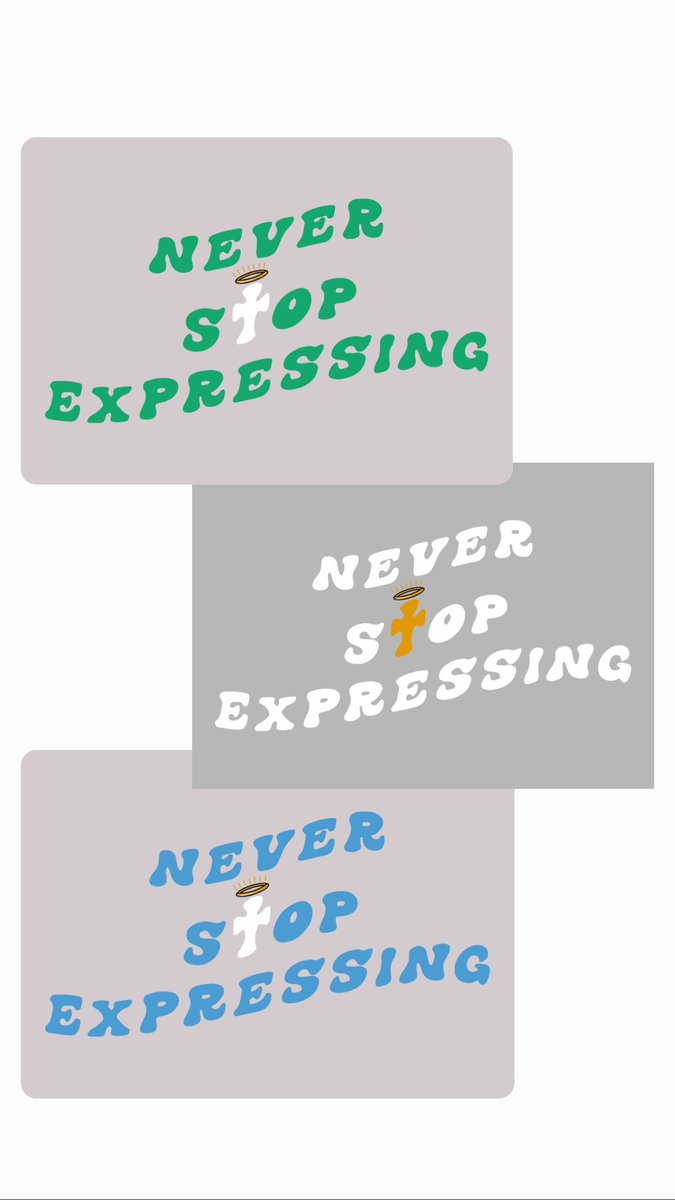 NEW T- SHIRT DROP ❕ 
Pre order will open up tomorrow and will be open for two weeks! 
FREE Shipping! 
*teaser graphics for t-shirts in image below*

Please take just 1 minute away from scrolling to read our message behind these shirts. 

‘Never S✝️op Expressing’
