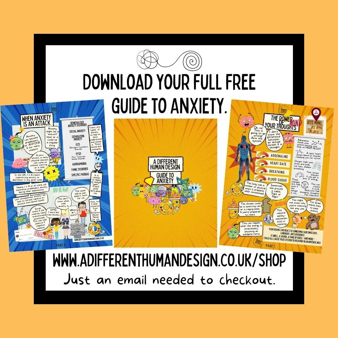 ADifHumanDesign's tweet image. Free to download - Full Anxiety Guide: adifferenthumandesign.co.uk/product-page/h… actually fun to look at, packed with helpful info and ideas 🧠🙏
#MentalHealthAwareness #mentalhealth #FreebieAlert #FREE #anxiety #MentalHealthAwarenessWeek
@mentalhealth