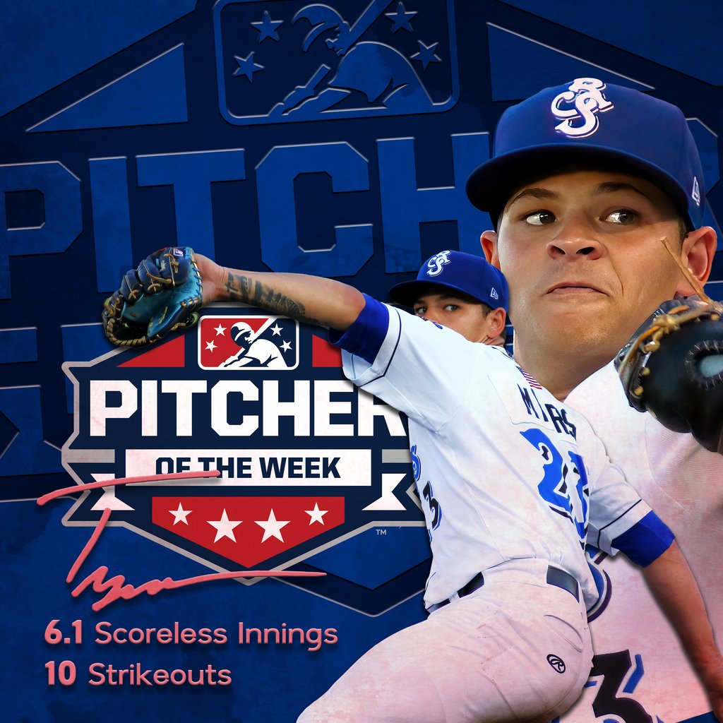 Have yourself a week, Tobias!

Tobias Myers was named the <a href="/MiLB/">Minor League Baseball</a> Southern League Pitcher of the Week after 10 strikeouts and 6.1 scoreless innings on Friday!

📰 shuckers.info/3pG3xsV

#ShuckYeah #Brewers
