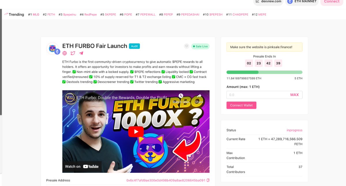 ETH FURBO | Hold $FETH For $PEPE REWARDS tweet media