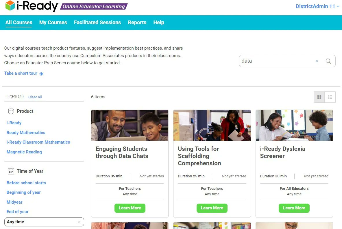 SarahKlena's tweet photo. We hope that the 3rd i-Ready assessment is going well! Now that the 3rd screener is in full swing, it's time to have data chats with students on their progress! DYK that there is an Online Educator Learning course on data chats? Check it out in your HELP tab! #iReady https://t.co/WkvsGf1fqY