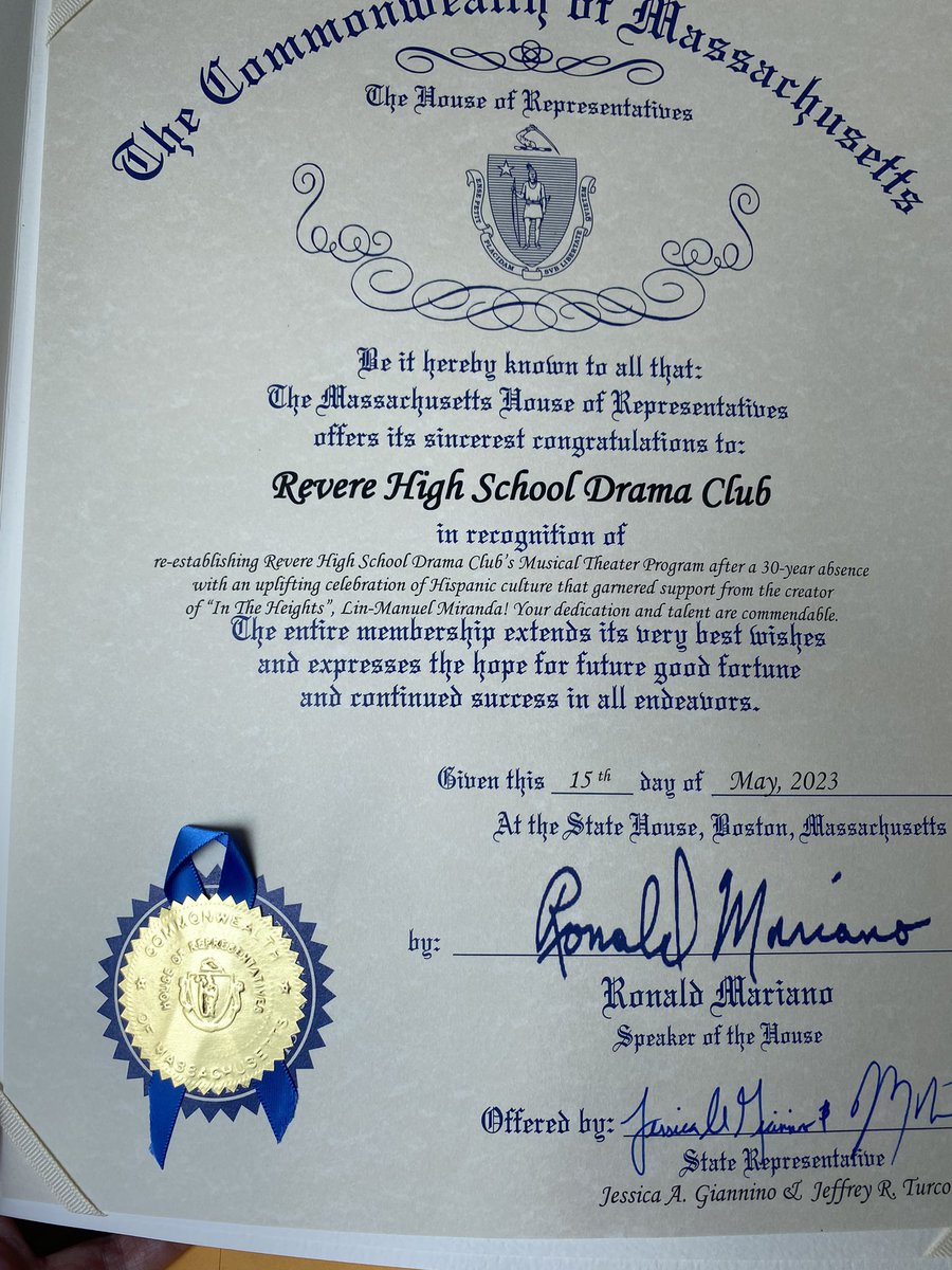 Kristina Menissian (@kmeniss) on Twitter photo Thank you Rep. <a href="/JessicaGiannino/">Jessica Giannino</a> and Rep Jeffery Turco for honoring <a href="/reverehighdrama/">reverehighdrama</a> & the cast and crew of In The Heights at the MA State House today! Thank you for inviting us to perform & for recognizing the hard work, commitment & talent of our students! <a href="/arts_rps/">Director of Fine Arts, Kelly Williams</a> <a href="/MsTpetty/">TinaPetty</a> Thank you Rep. <a href="/JessicaGiannino/">Jessica Giannino</a> and Rep Jeffery Turco for honoring <a href="/reverehighdrama/">reverehighdrama</a> & the cast and crew of In The Heights at the MA State House today! Thank you for inviting us to perform & for recognizing the hard work, commitment & talent of our students! <a href="/arts_rps/">Director of Fine Arts, Kelly Williams</a> <a href="/MsTpetty/">TinaPetty</a>